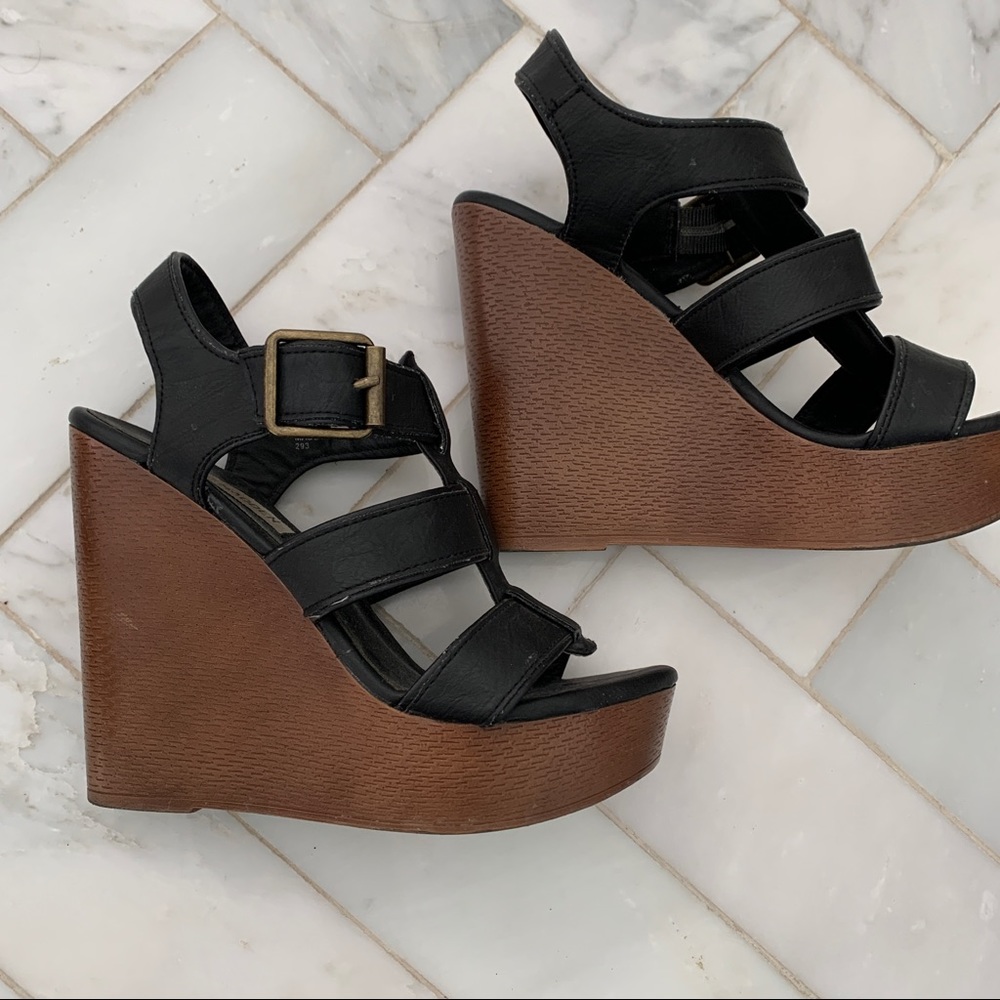 Black wedges, Steve Madden
